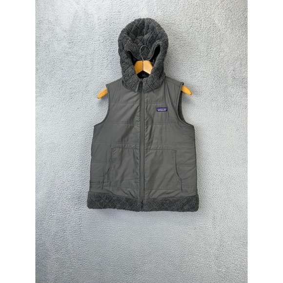 Patagonia Los Gatos Vest, Grey Reversible Full Zip Hoodie - MEDIUM - Picture 1 of 14